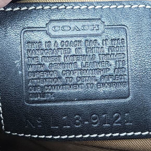 Vintage COACH Shoulder Bag Purse Canvas Brown Leather Crossbody Hipster FLAWS - Picture 12 of 16